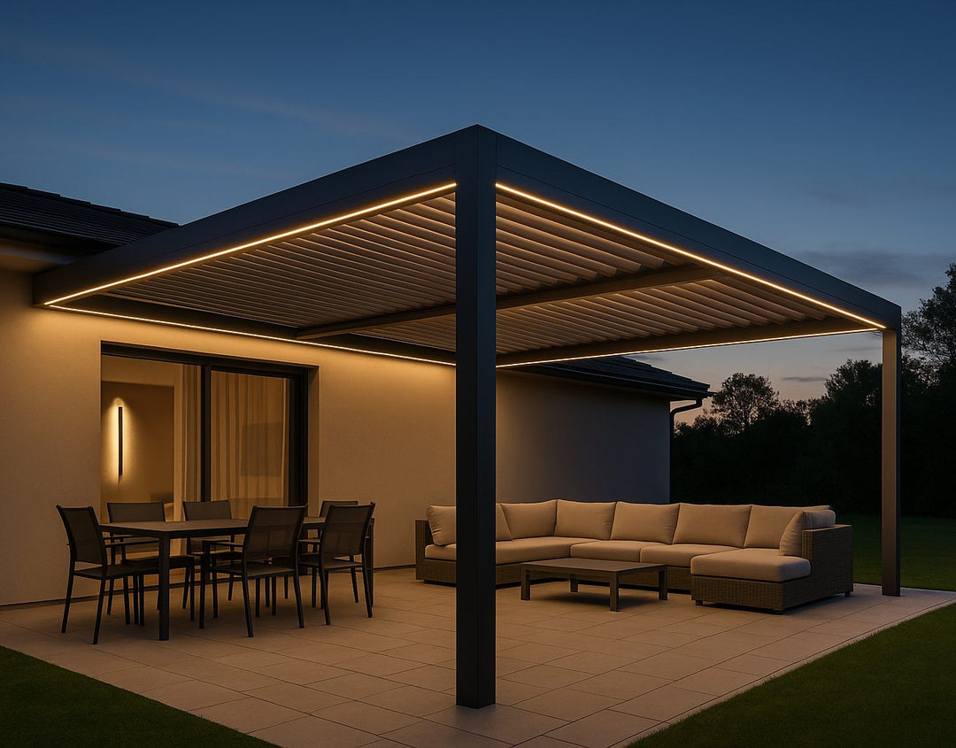 Pergola with LED Lighting UK