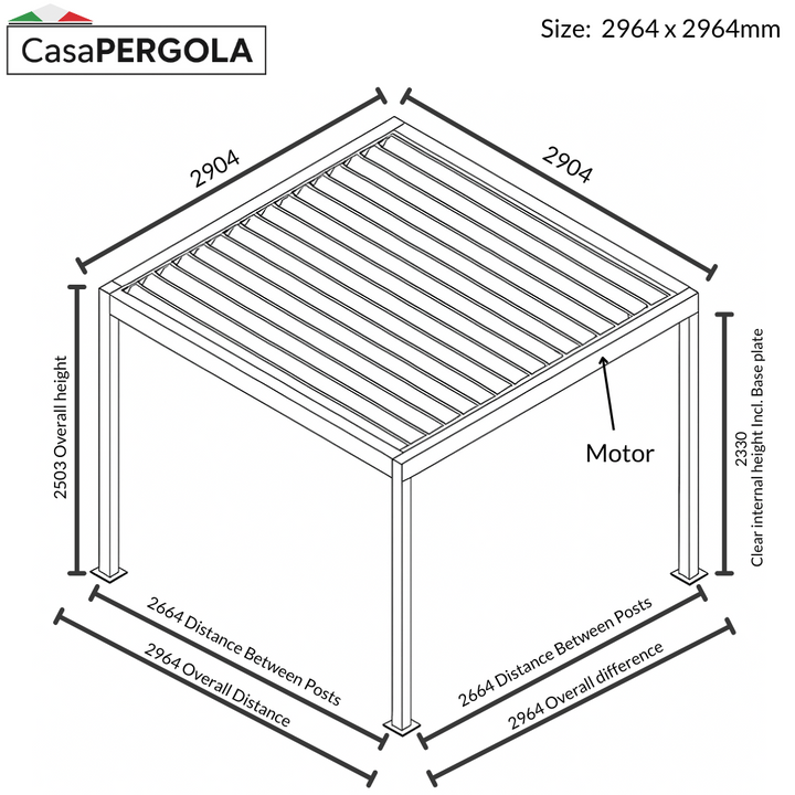 Free Standing Aluminium Pergola