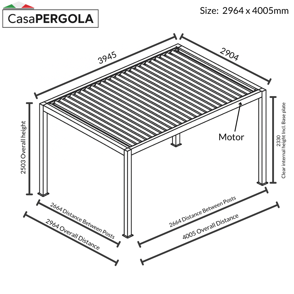 Free Standing Aluminium Pergola