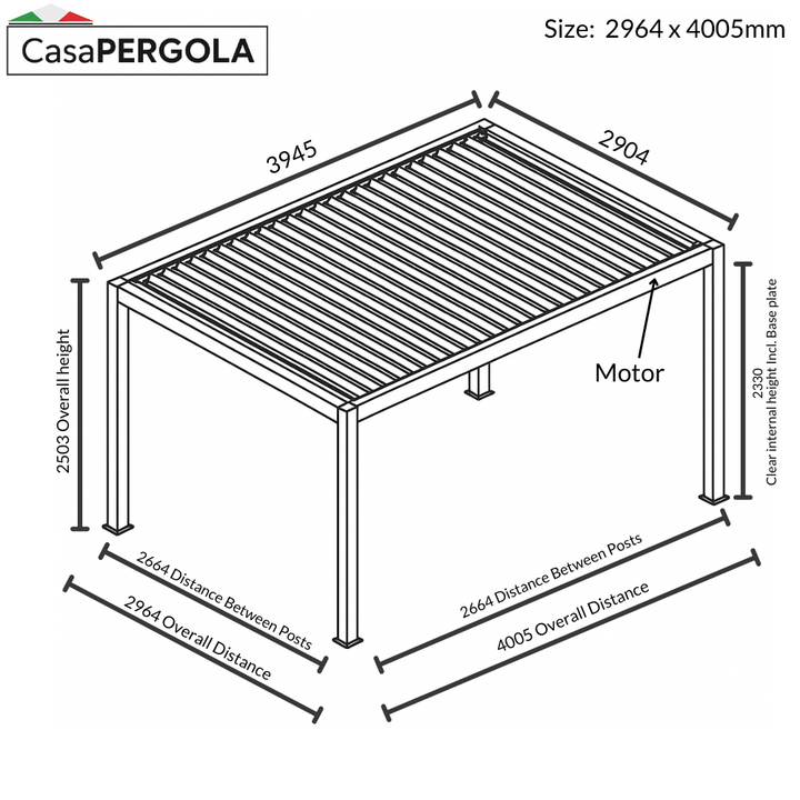 Free Standing Aluminium Pergola