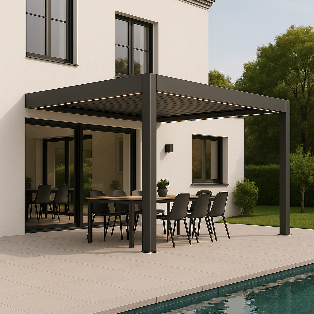Wall Mounted Aluminium Pergola