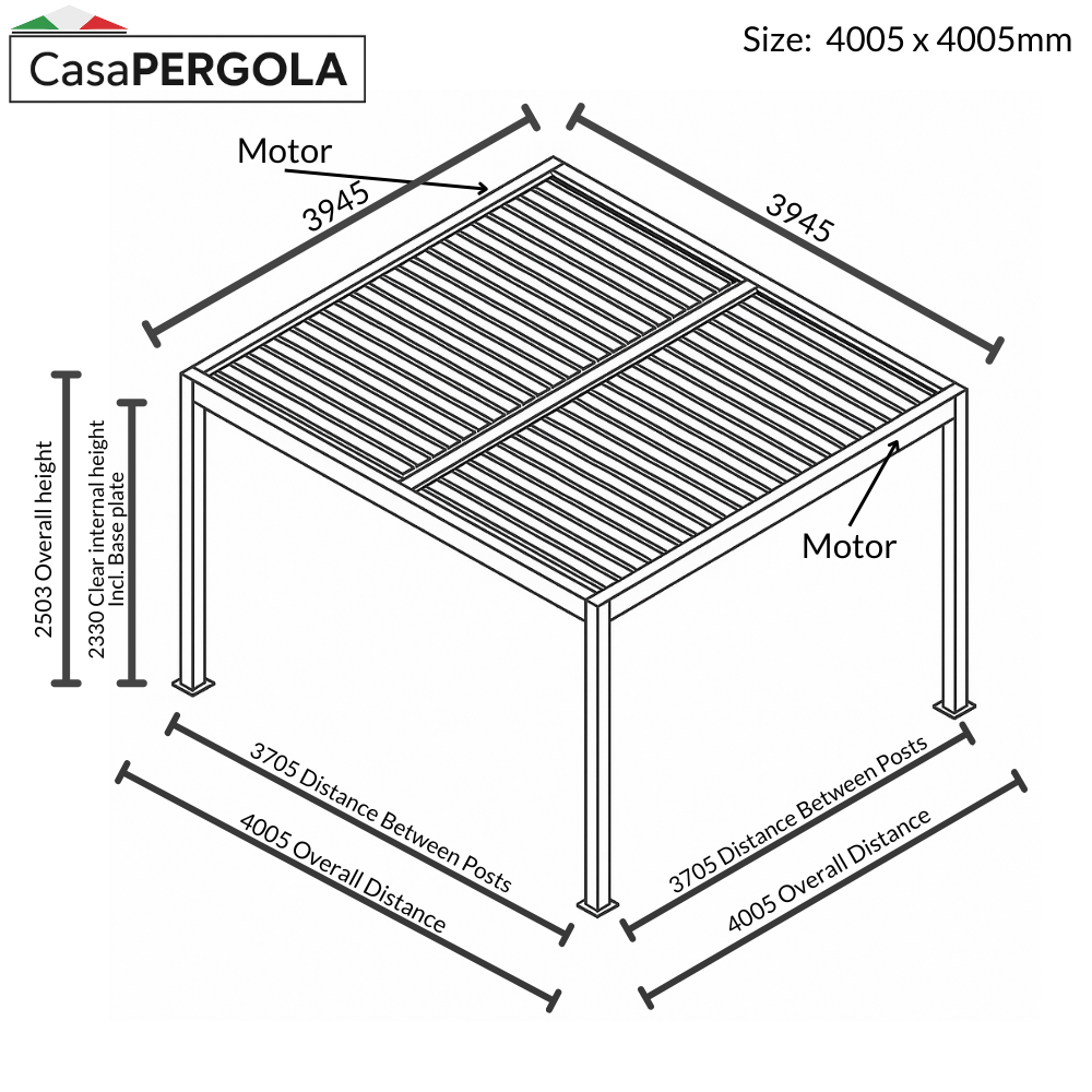 Free Standing Aluminium Pergola