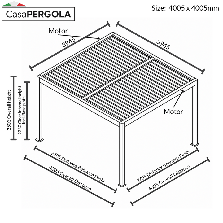 Free Standing Aluminium Pergola