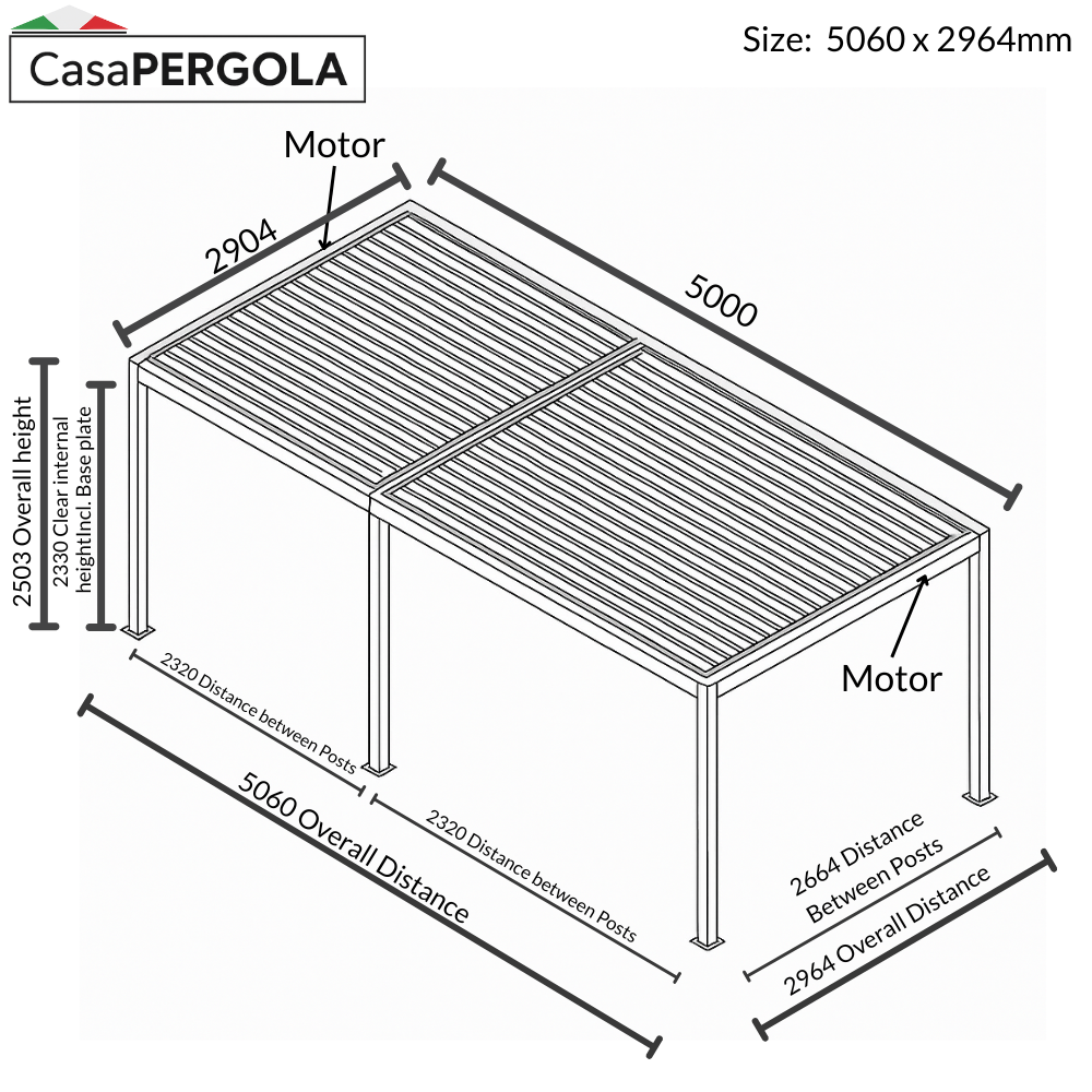 Free Standing Aluminium Pergola