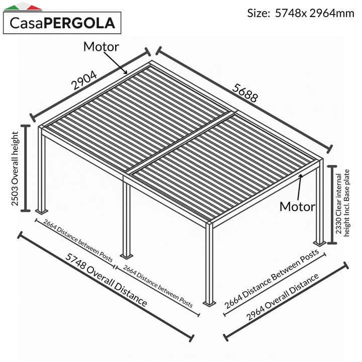 Free Standing Aluminium Pergola