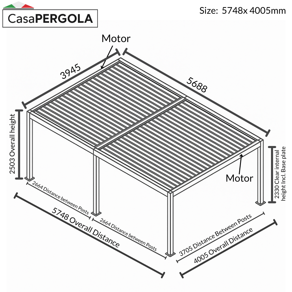 Free Standing Aluminium Pergola