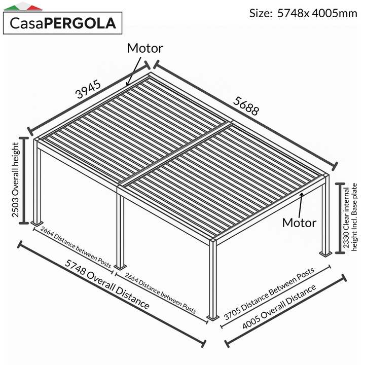 Free Standing Aluminium Pergola