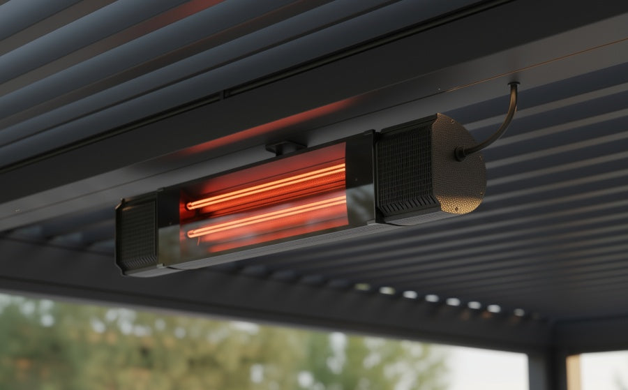 Heat & Beat Infrared Pergola Heater with Bluetooth Audio & LED Lighting