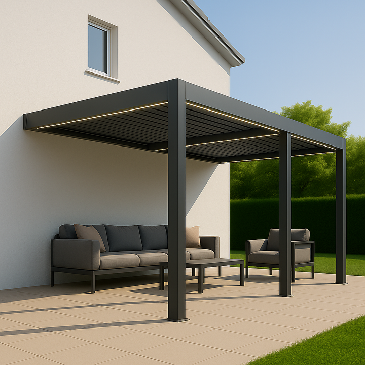 Wall Mounted Aluminium Pergola
